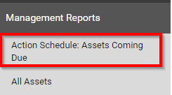 Menu Item_Asset Coming Due