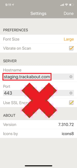 staging hostname