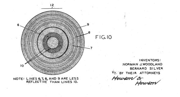 Bullseye Barcode Design from Patent US2612994